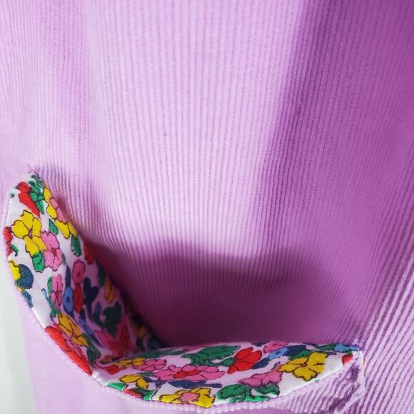 Mini Boden Girls Woven Heart Pocket Corduroy Dress Flutter Cap Buttons 8-9 Y - Picture 5 of 15